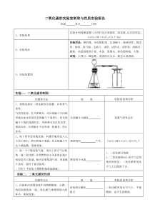 5.二氧化碳的制取和性质实验报告