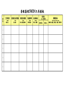 5w2h表格模板