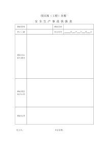 安全生产事故快报表--样例