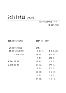 宁德市总体规划-南京大学城市规划设计研究院