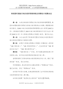 [财务管理]财政部代理发行地方政府债券财政总预算会计核算办法(doc 6页)