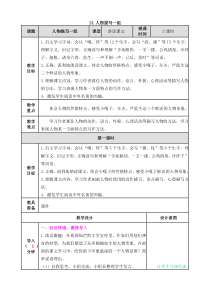 部编人教版五年级语文下册《人物描写一组》教案