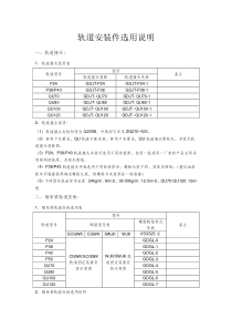 轨道安装件选型说明