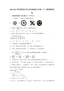 20162017学年黑龙江省大庆市林甸县八年级下期末数学试卷含答案北师大版八年级下册数学