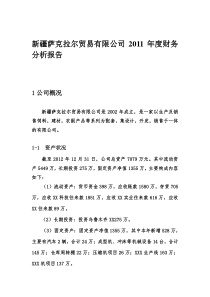 xx公司财务报表分析