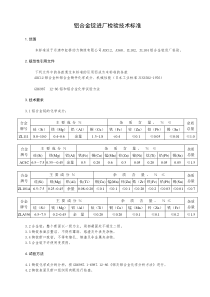 铝合金锭进厂检验技术标准