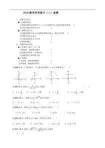 2018浙江数学学考复习函数