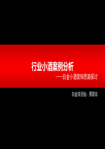 行业小酒案例分析（PPT40页)