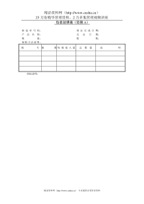 包装说明表（范例Ａ）