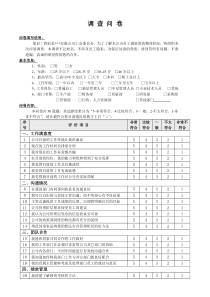 公司员工满意度调查表