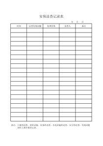 安保巡查记录表