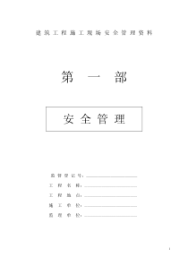 建筑工程施工现场安全管理资料(全套电子版)