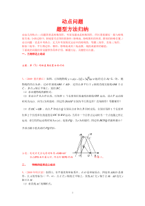 二、动点问题题型方法归纳