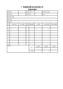 采购申请单模板