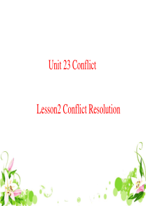 北师大版高中英语选修8-Unit23-Lesson2-Conflict-Resolution参考课件