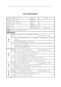 通信行业-客户服务中心-统计分析员岗位说明书