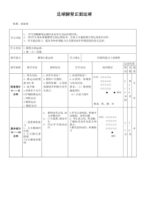 足球脚背正面运球教案