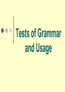 TestsofGrammarandUsage