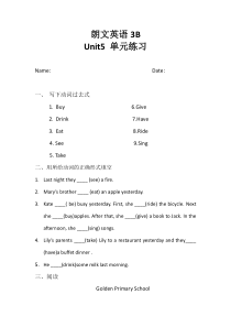 香港朗文英语3B-Unit5-单元练习