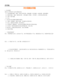 小升初数学复习专题3：列方程解应用题专题训练(打印版)