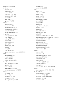 初二英语必背100条重点短语