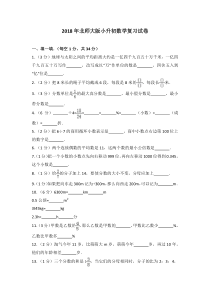 北师大版小升初数学复习试卷