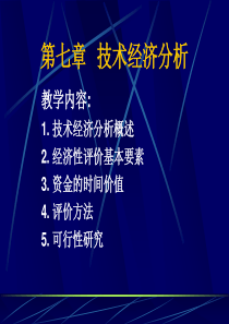 企业管理第五章技术经济分析