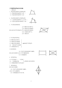 人教版八年级四边形知识点归纳-很实用