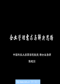 企业管理需求与解决思路讲义--yxq0799