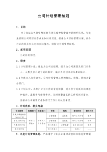 公司计划考核管理细则