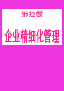 企业精细化管理(ppt 122)