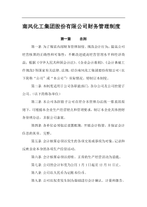 【南风化工集团股份有限公司财务管理制度】（DOC 64页）