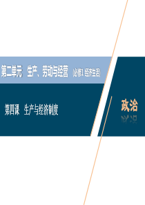 (选考)2021高考政治一轮复习经济生活第二单元第四课生产与经济制度课件