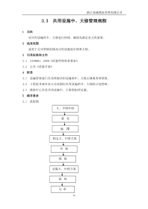 【房地产】3-3共用设施大中修管理规程