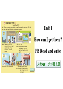 六年级上册英语Unit-1-How-can-I-get-there-PB-Read-and-writ