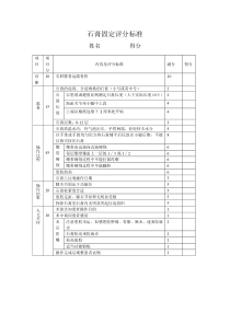 石膏固定评分标准