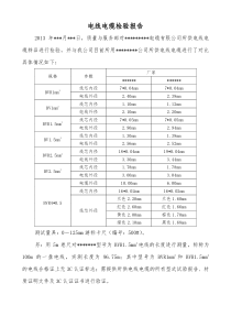 电线电缆检验报告