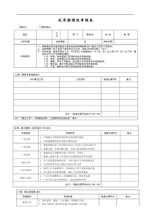 教育培训机构员工试用期绩效考核表