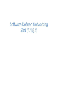 sdn软件定义网络学习资料