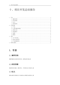 项目开发总结报告模板-软件工程