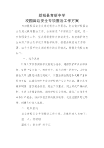 校园周边安全专项整治工作方案