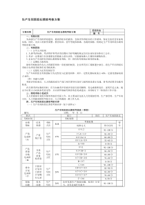 生产车间班组长绩效考核方案