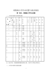 《小学作业设置与批改规范》的通知