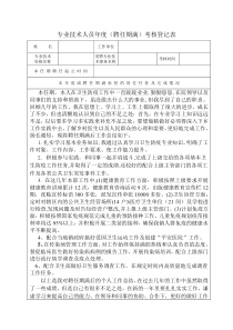 专业技术人员年度(聘任期满)考核登记表