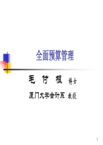 企业集团全面预算管理