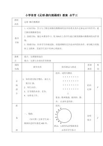 小学体育足球-脚内侧踢球教案