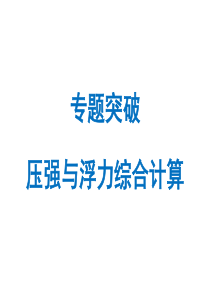 人教版八年级物理下册课件：第10章-专题突破-压强与浮力综合计算