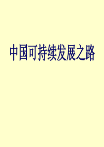 323中国可持续发展之路课件高三地理课件