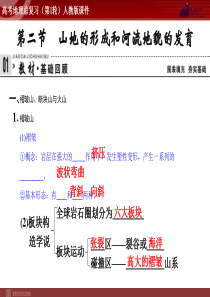 高考地理总复习第1轮人教版课件必修1第4章第2节山地的形成和河流地貌的发育