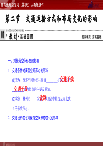 高考地理总复习第1轮人教版课件必修2第5章第2节交通运输方式和布局变化的影响